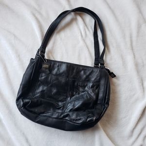 Leather handbag black